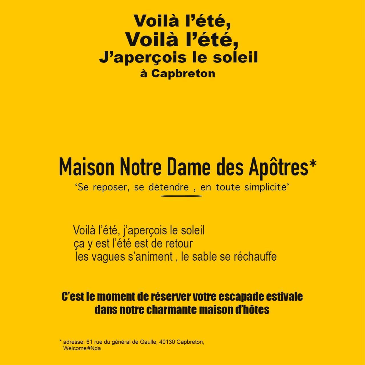 Maison Notre Dame Des Apotres Capbreton Exterior photo